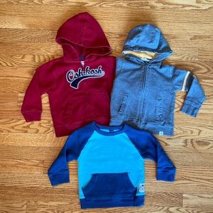 Lot of 3 Boy’s Sweatshirts, 24M